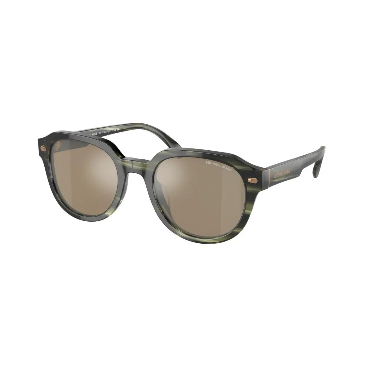MK 2216 U Eger Olive Horn Green Mi 39787I Size 52 Sunglasses by Michael Kors