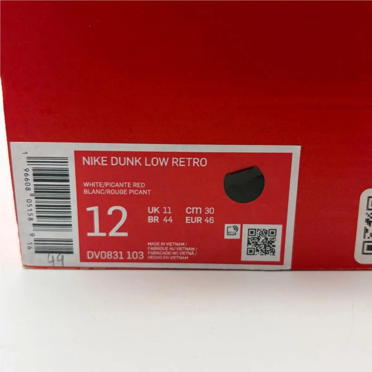 Nike shoes - Nike Dunk Low White University Red DD1391-103 - White 9