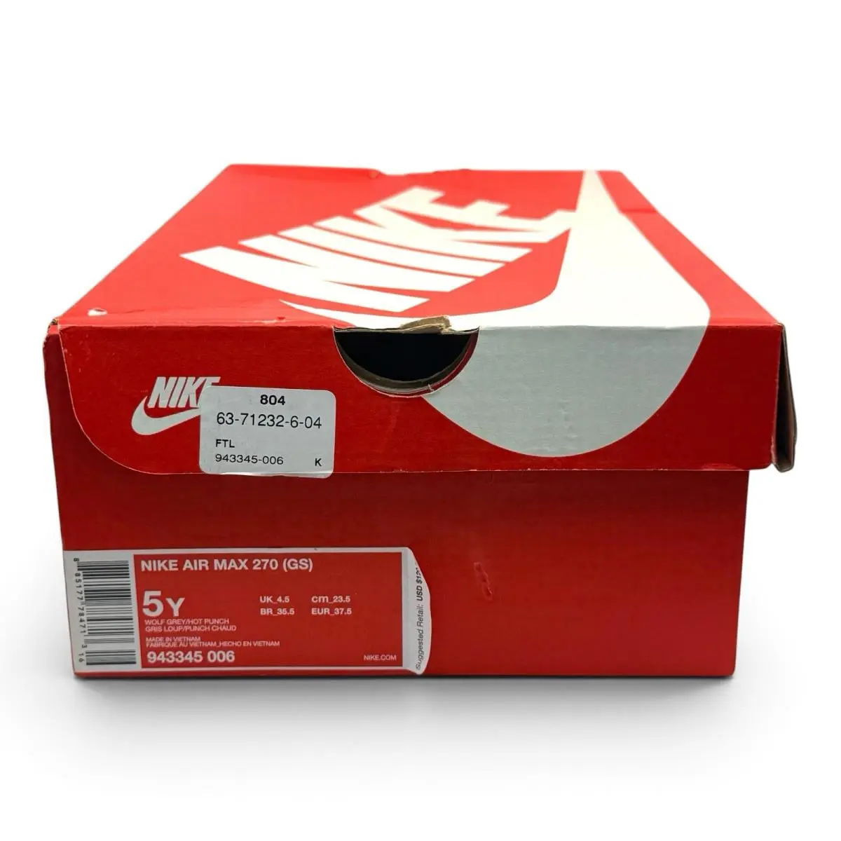 Nike shoes - Nike Air Max 270 - Air Max - 943345-006 - Wolf Gray Hot Punch 7