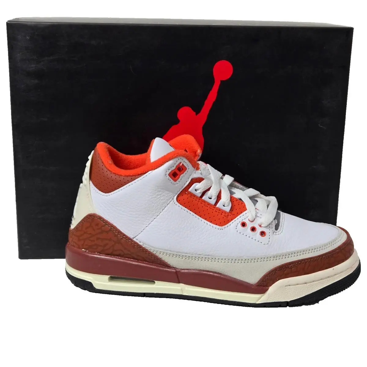 Nike Kids Air Jordan 3 Retro Sneakers Shoes Mars Stone White Size 6Y