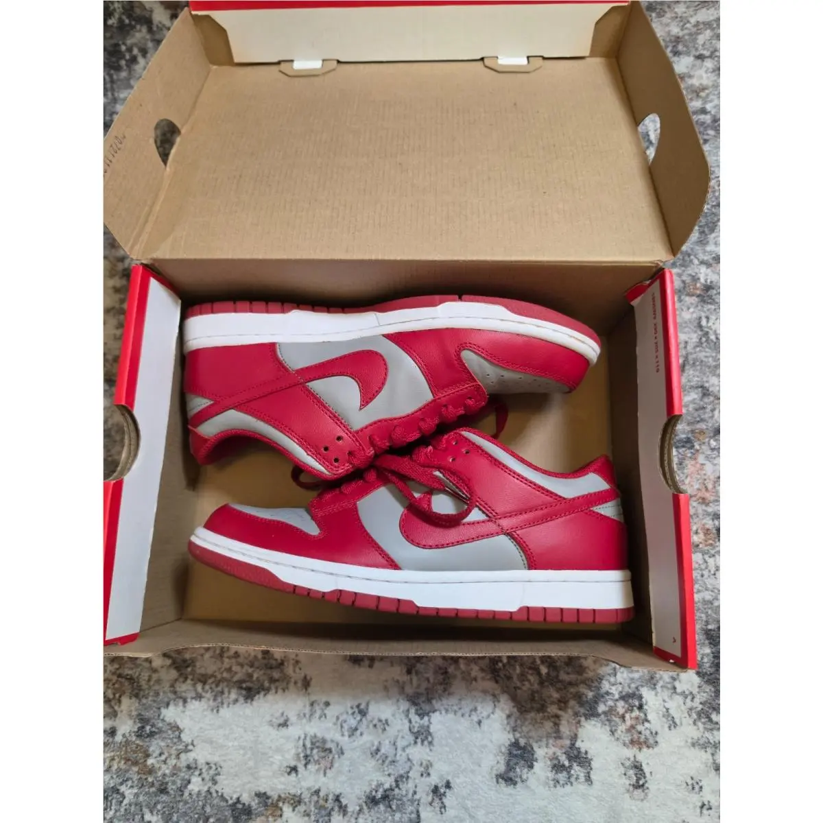 Nike shoes - Nike Dunk Low GS - Dunk Low - Medium Grey Varsity Red White 12
