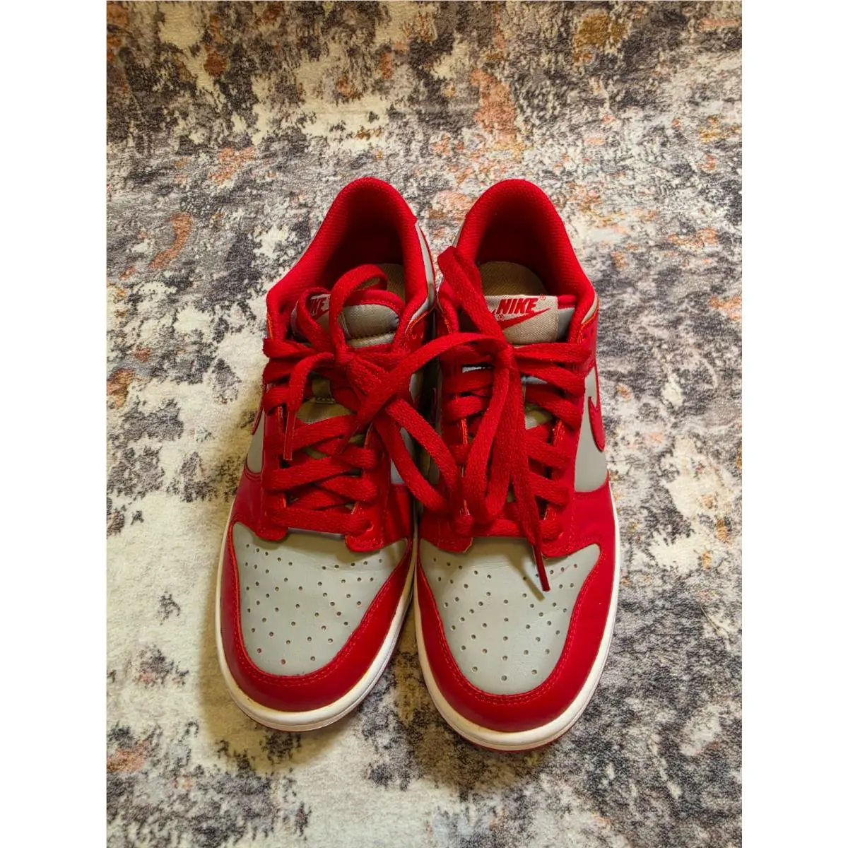 Nike shoes - Nike Dunk Low GS - Dunk Low - Medium Grey Varsity Red White 3