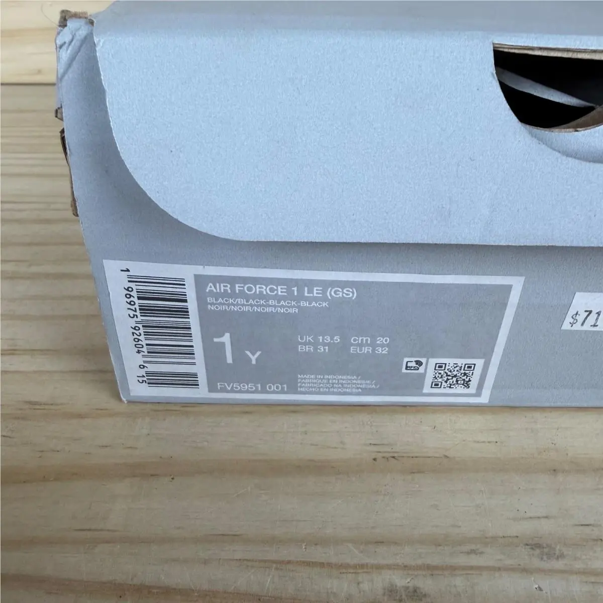 Nike shoes - Nike Air Force 1 LE (GS) - Black 8