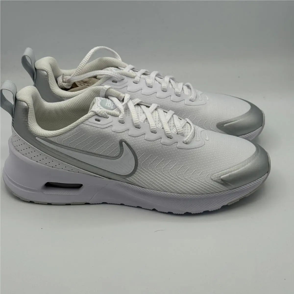 Nike Air Max Nuaxis Shoes Women Size 10 White Pure Platinum Running HF1233 101