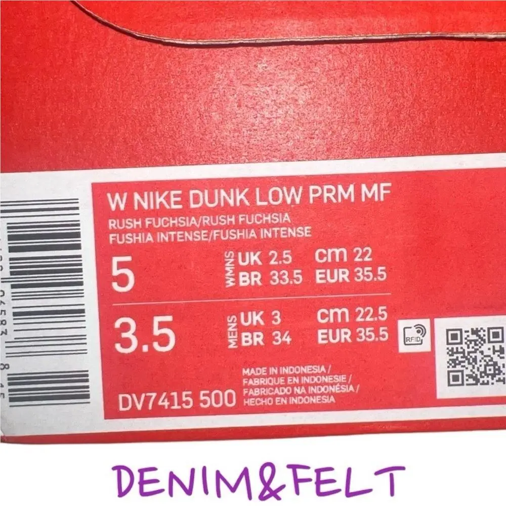 Nike shoes - Nike Dunk Low PRM MF Rush Fuchsia - Pink 10