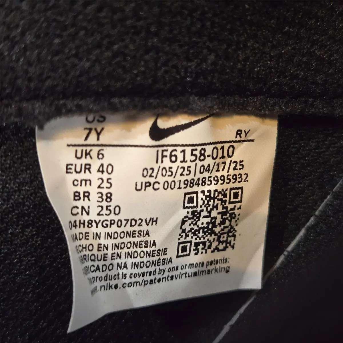 Nike shoes - Air Force 1 GS - Air Force - IF6158-010 - Black 6