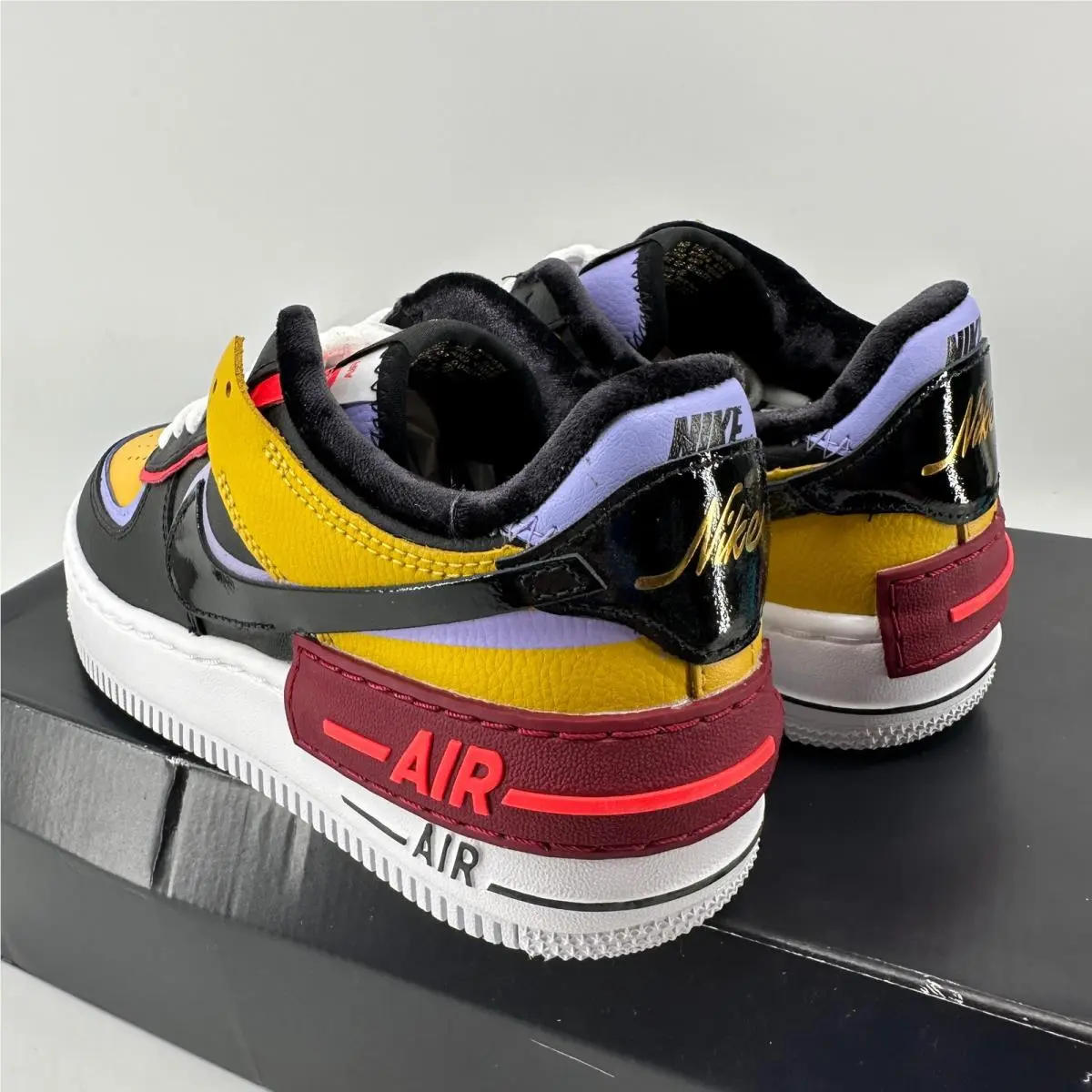 Nike shoes - Nike Air Force 1 - Air Force - Black / Dark Sulfur / Purple Pulse 7