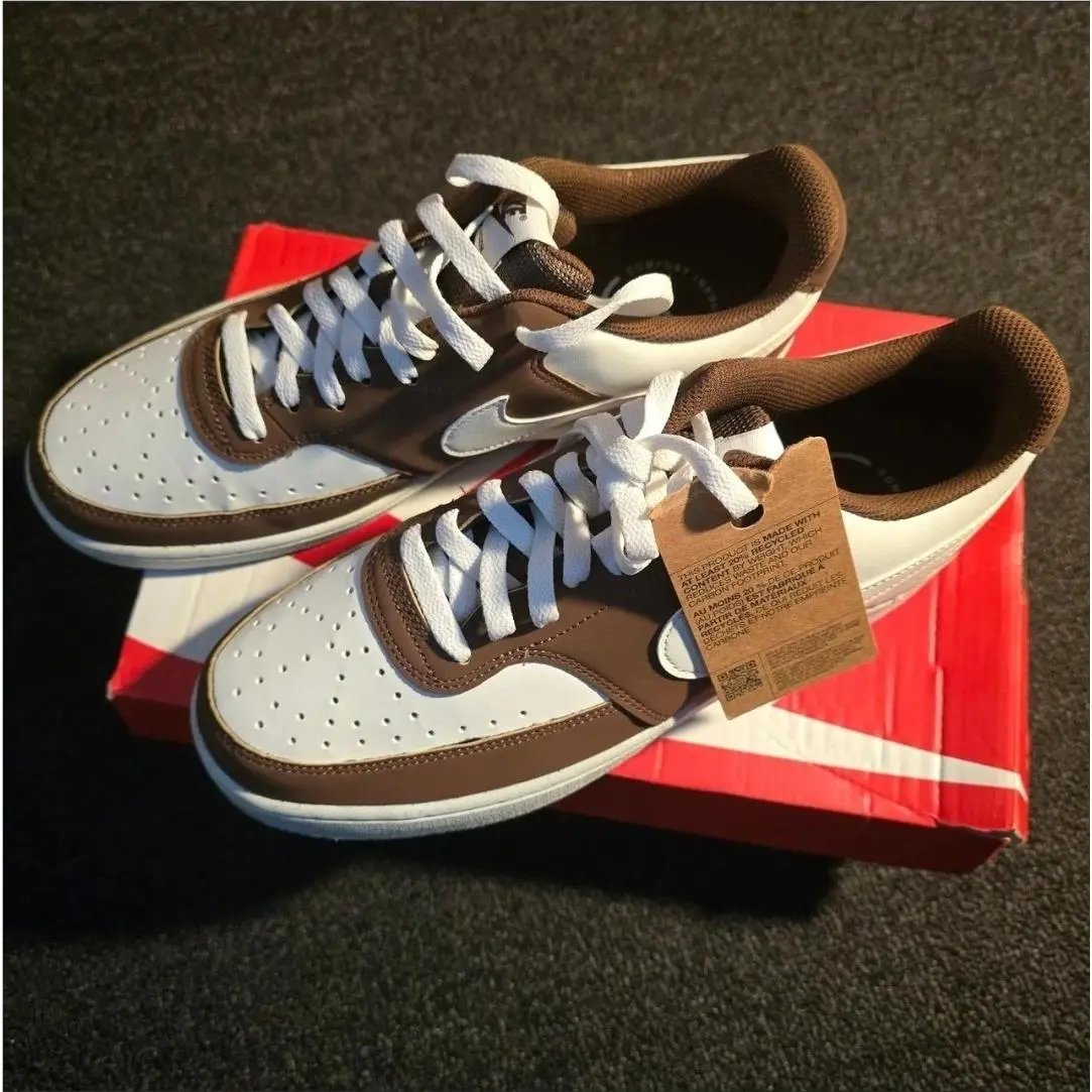 Nike shoes - Nike Court Vision - Court Vision - Brown & White 0