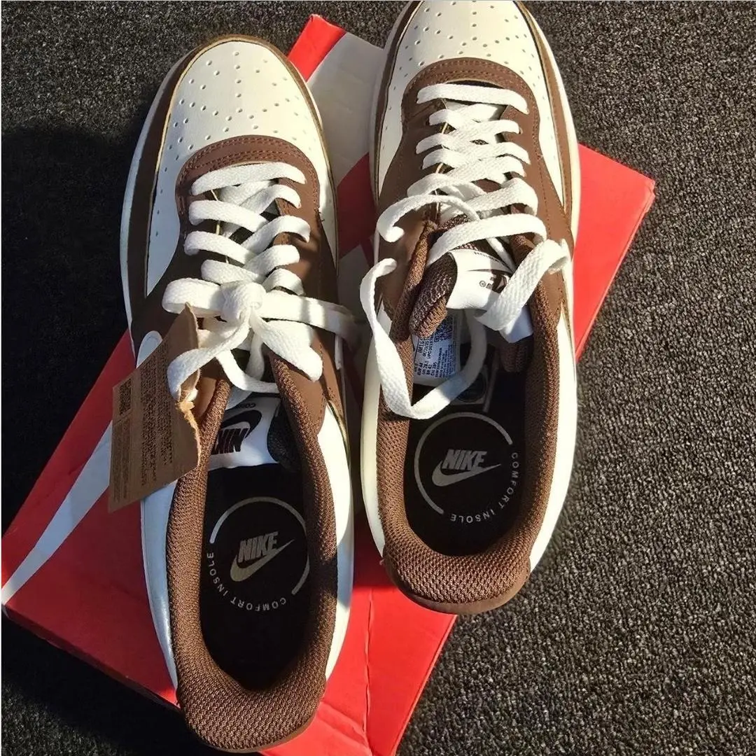 Nike shoes - Nike Court Vision - Court Vision - Brown & White 1