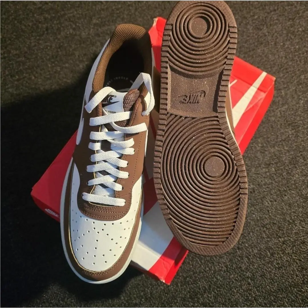 Nike shoes - Nike Court Vision - Court Vision - Brown & White 3