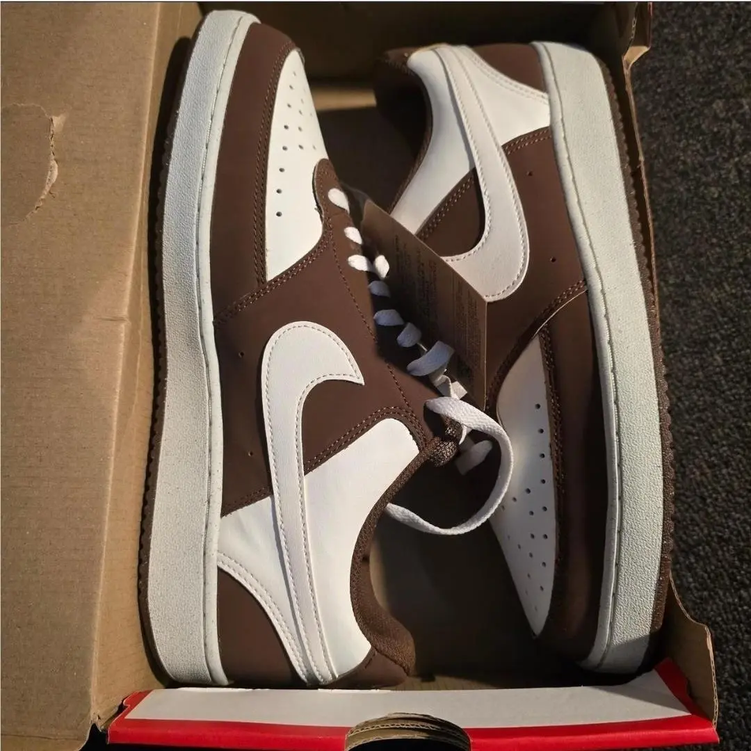Nike shoes - Nike Court Vision - Court Vision - Brown & White 5