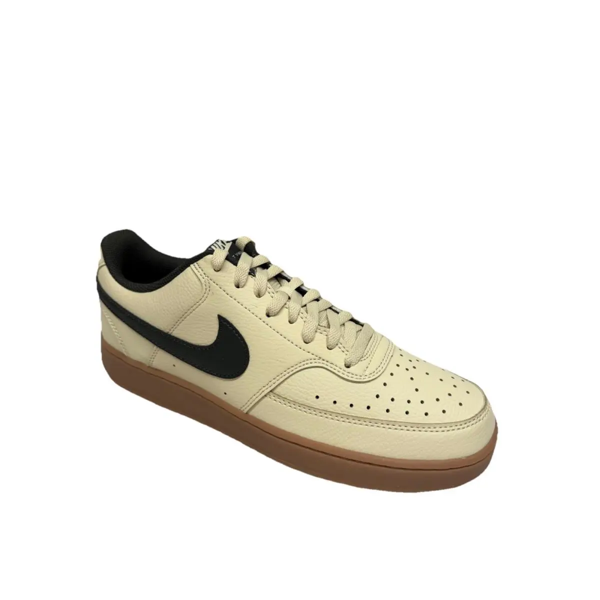 Nike Court Vision Low Men’s Sneakers Size 10 Beige Black Gum Sole