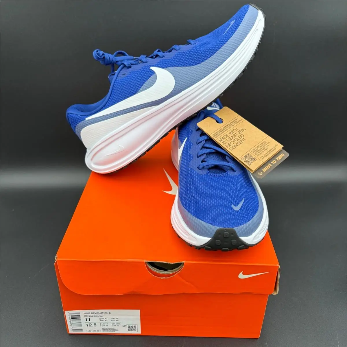 Nike Revolution 8 Deep Royal Blue White HJ9198 401 Mens 11 Running Shoes