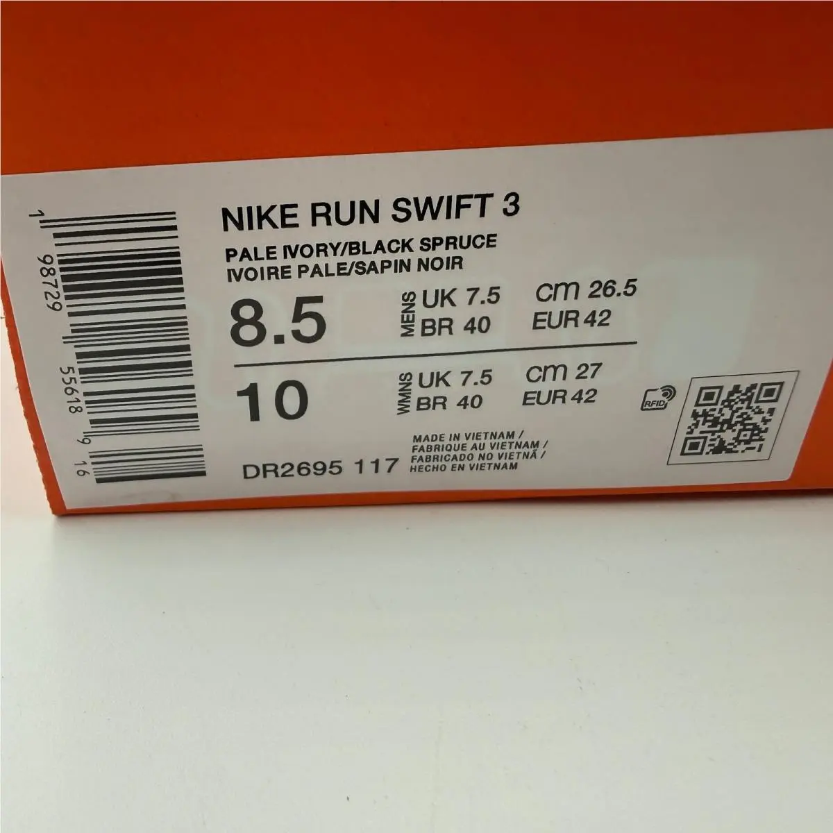 Nike shoes - Nike Run Swift 3 - Run Swift - Ivory 0