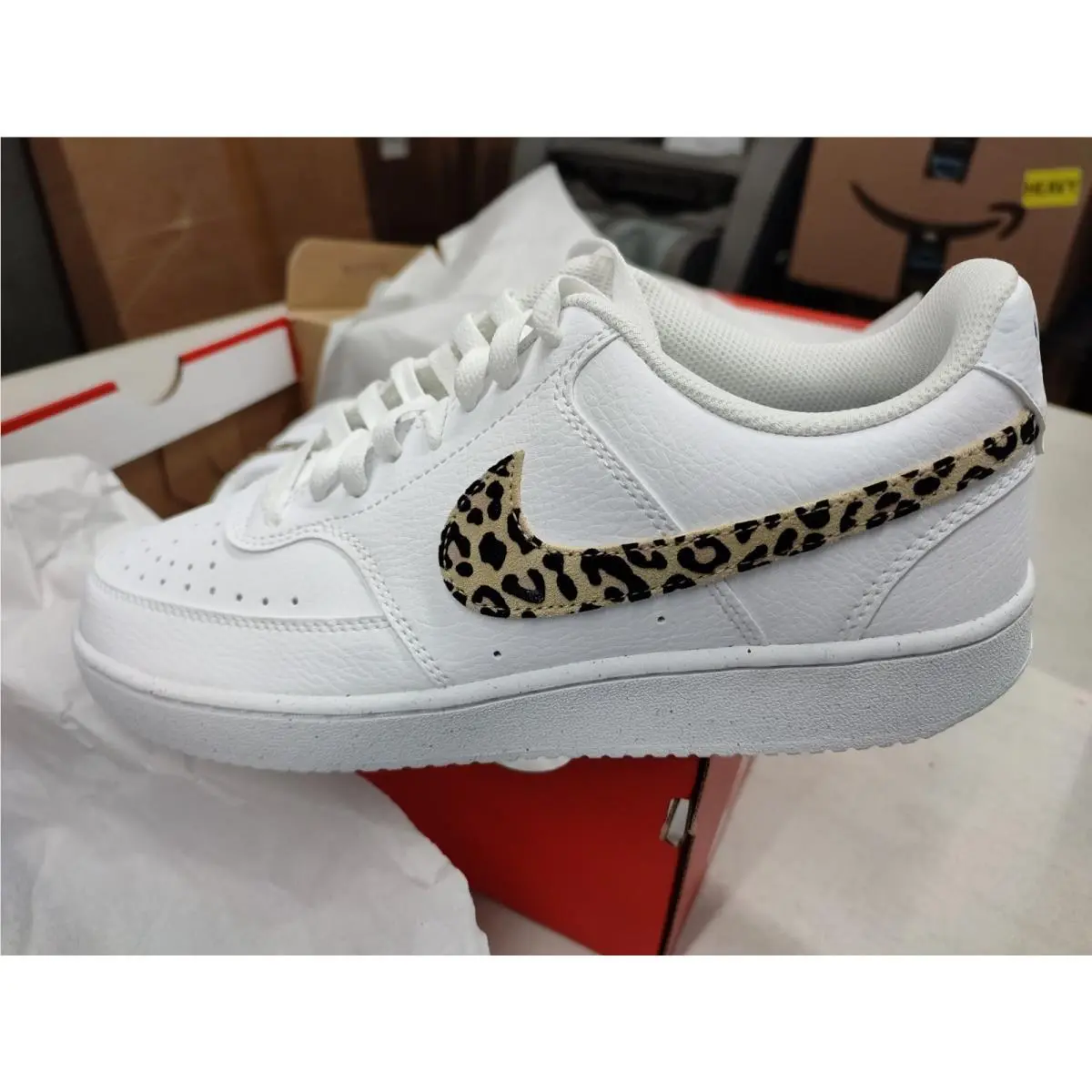 Nike shoes - Nike Court Vision Low - Court Vision Low - White/Black/Multi-Color (UPC: 198482458911) 0
