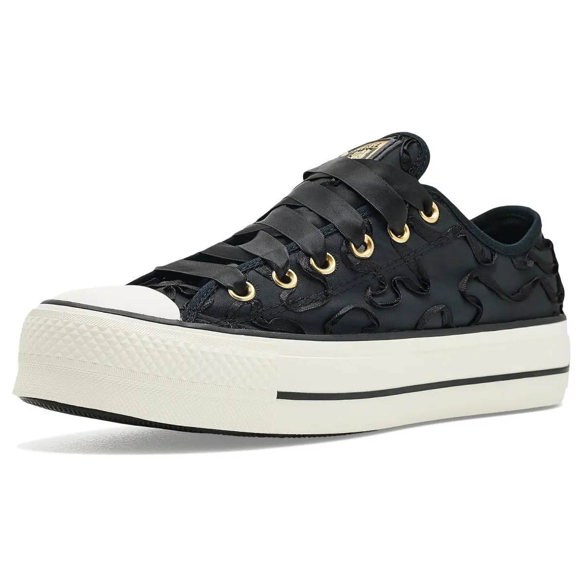 Woman`s Converse Chuck Taylor All Star Lift Platform Ribbon Low Top Sneakers