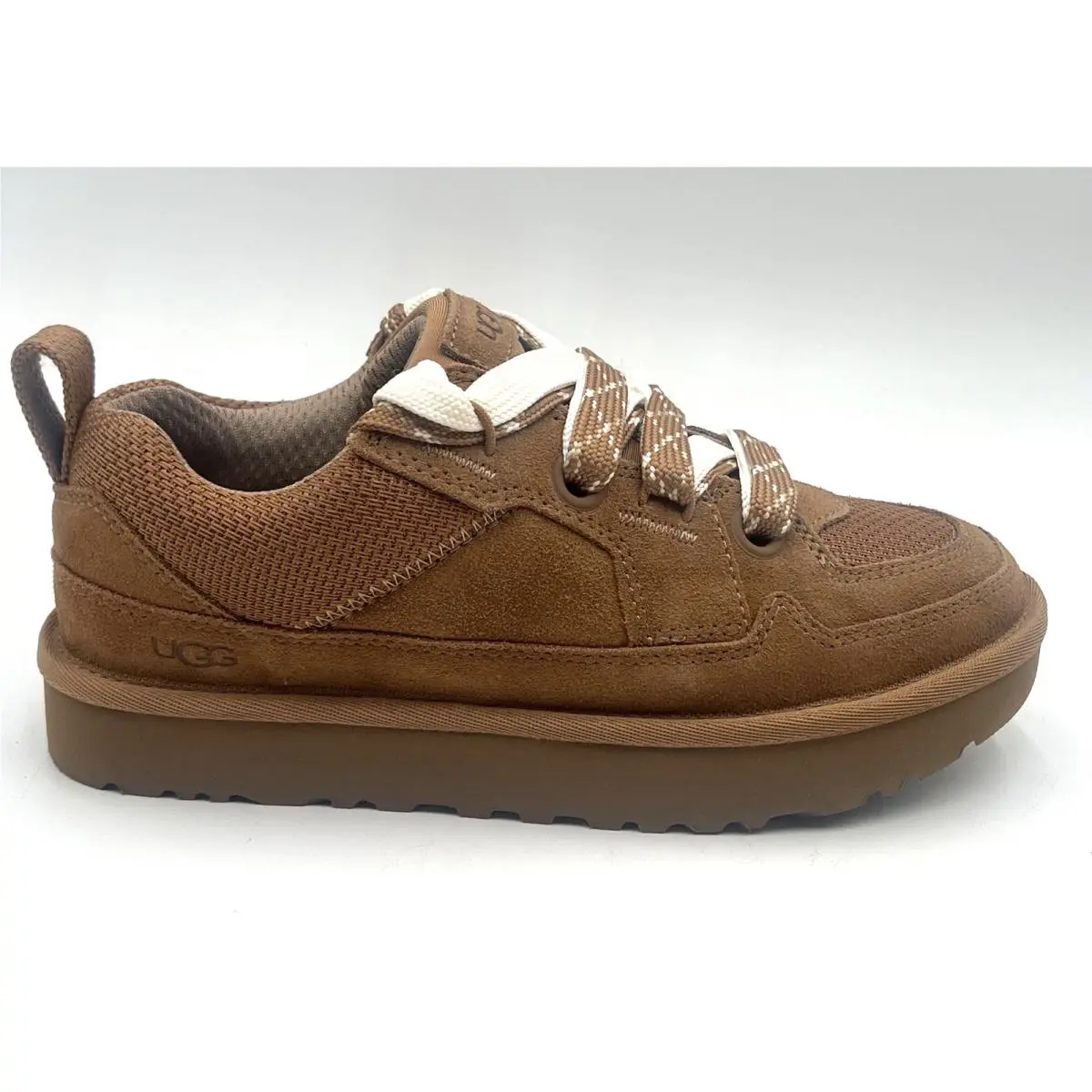 Ugg SZ 9 LO Lowmel Shoes Sneakers Mesh Suede For Women`s - Chestnut