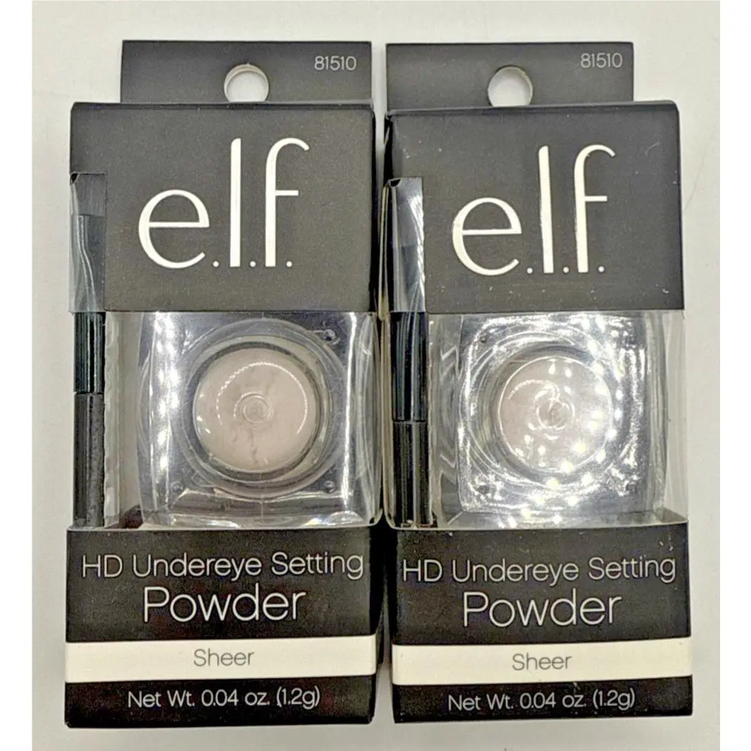 2x Elf E.l.f. HD Undereye Setting Powder 81510 Sheer .04 Oz by e.l.f. Cosmetics