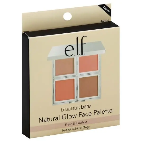 Elf E.l.f. Beautifully Bare Natural Glow Face Palette Fresh Flawless 0.56 Oz