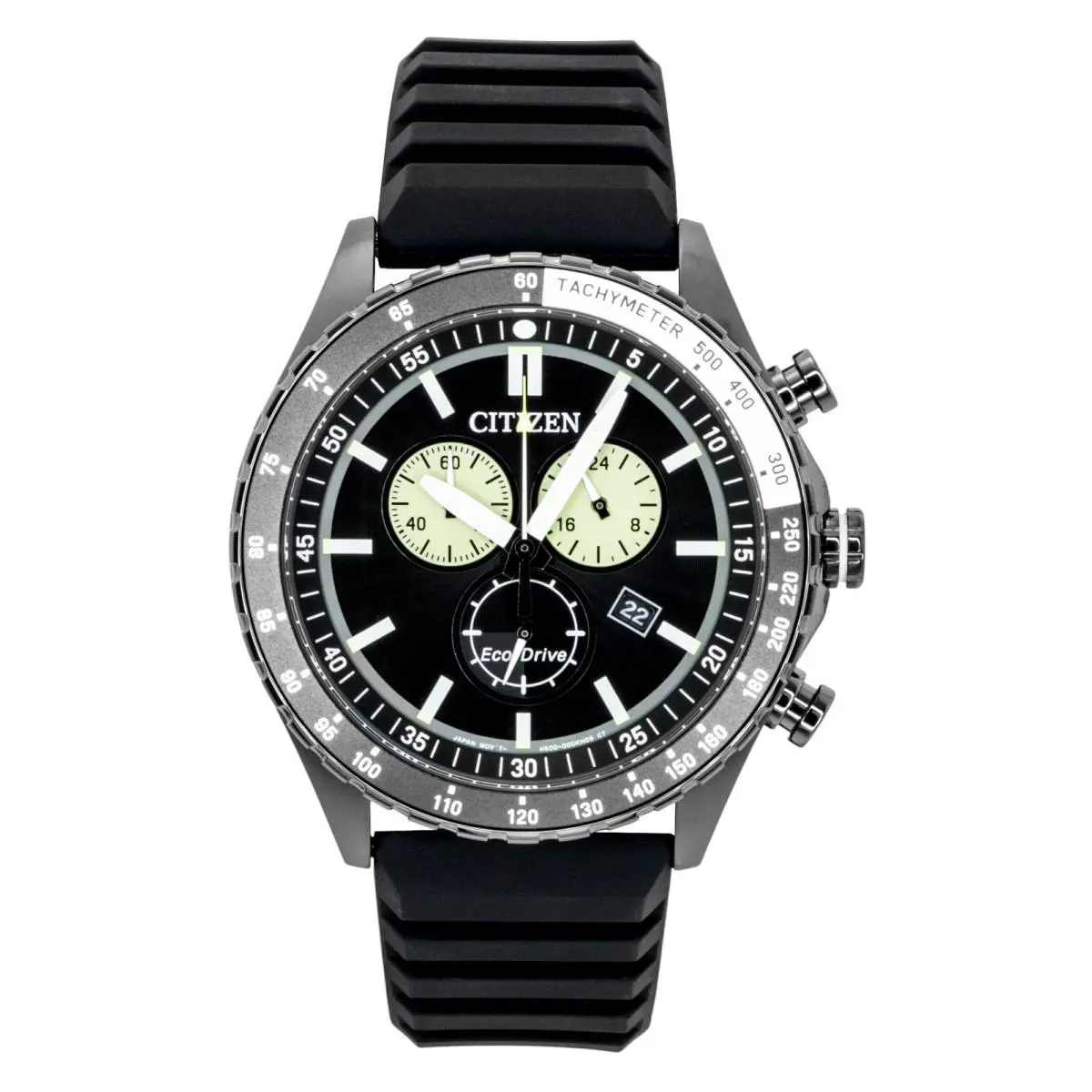 Eco-drive Chronograph Black Dial Solar 100M Men`s Watch AT2565-05E by Citizen