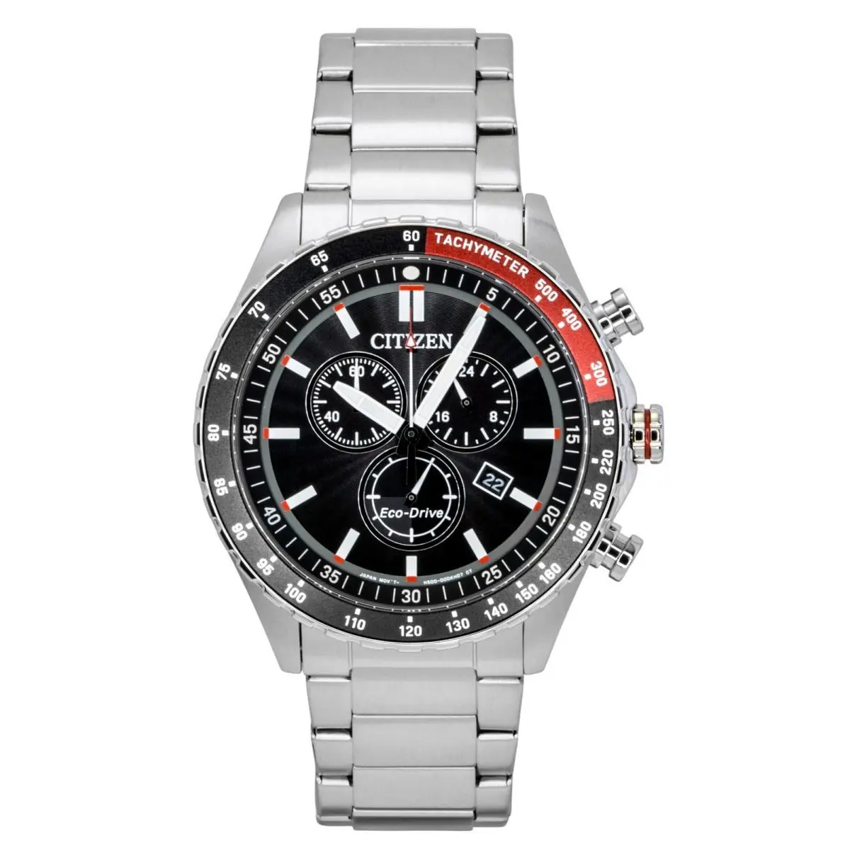 Eco-drive Chronograph Black Dial Solar 100M Men`s Watch AT2566-88E by Citizen