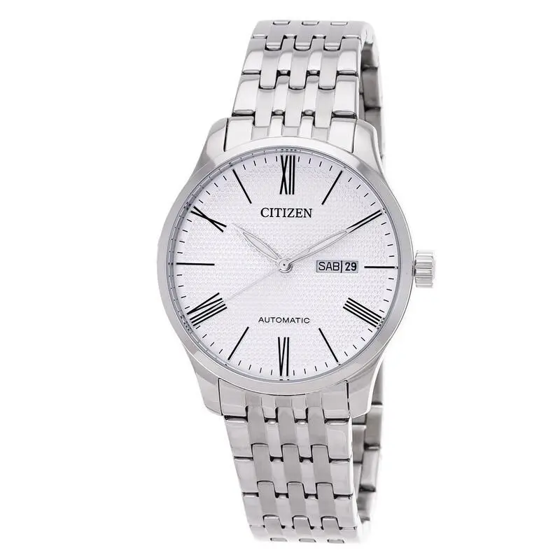 Men`s Automatic White Dial Day Date Watch - NH8350-59A by Citizen