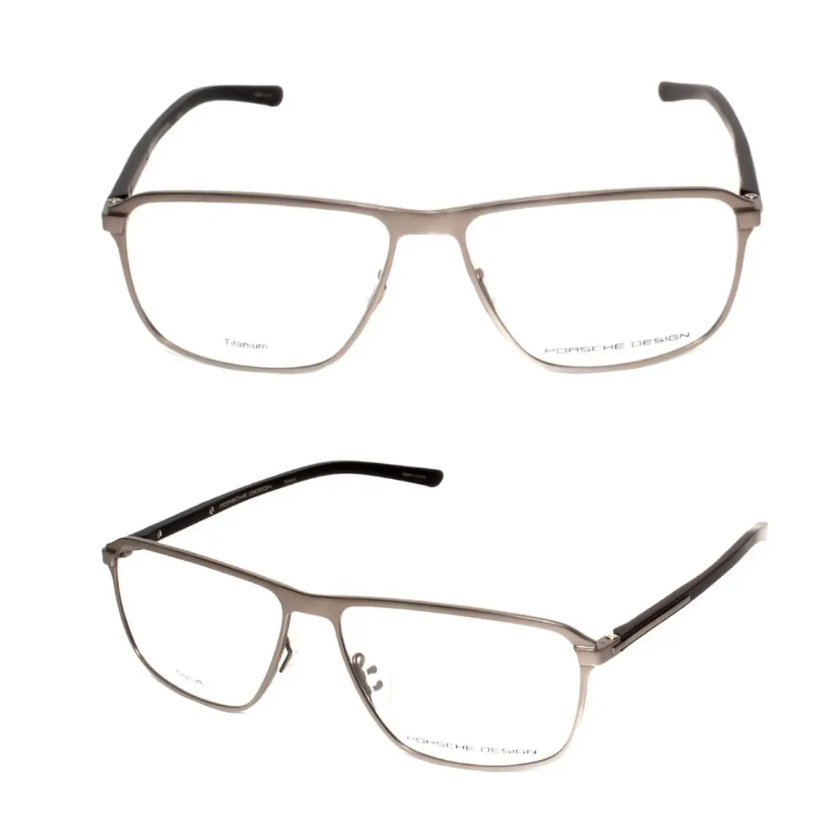 Porsche Design Eyeglasses P`8285 D 56-14 Matte Silver Titanium Black Frame