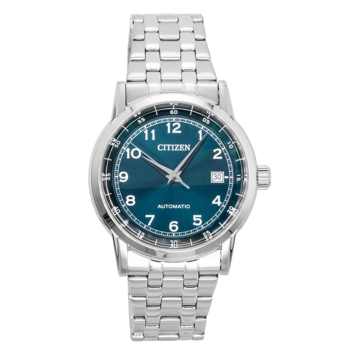 Stainless Steel Green Dial Automatic 50M NJ0210-56M Men`s Watch by Citizen