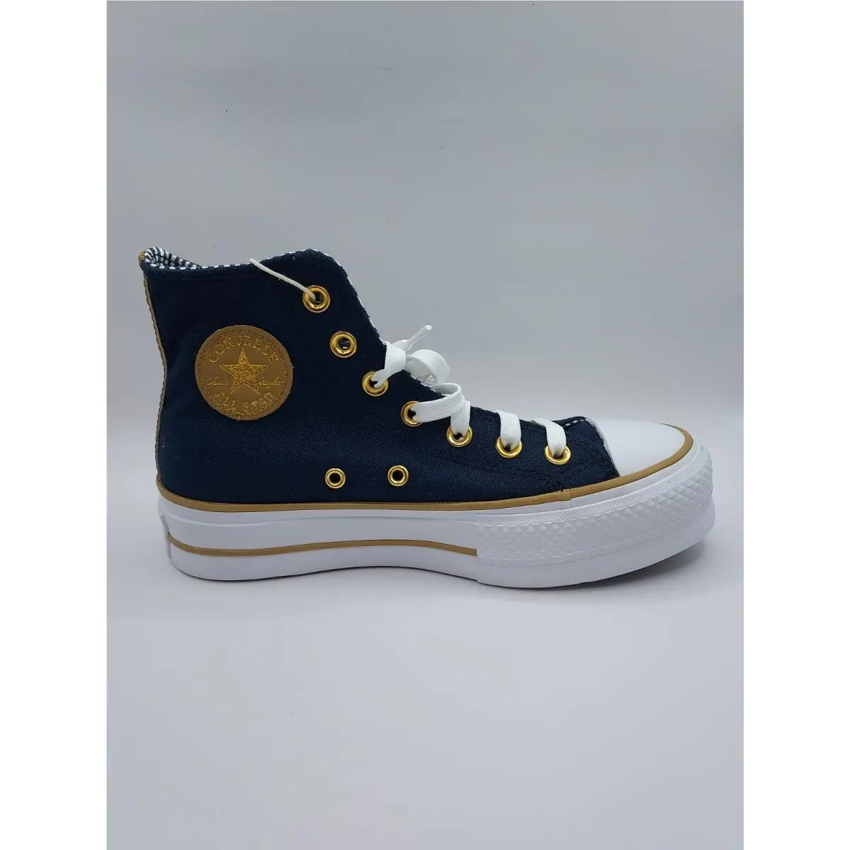 Converse shoes - Converse Chuck Taylor All Star Hi - A08860C - Navy Blue, Gold, & White (UPC: 194434673982) 10