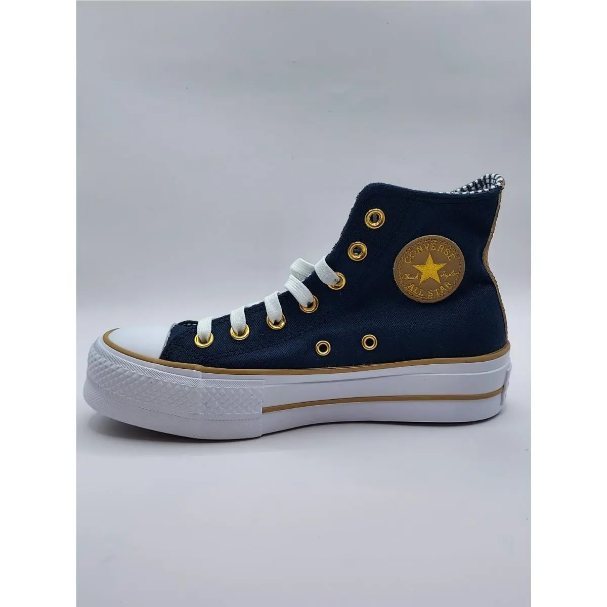 Converse shoes - Converse Chuck Taylor All Star Hi - A08860C - Navy Blue, Gold, & White (UPC: 194434673982) 6