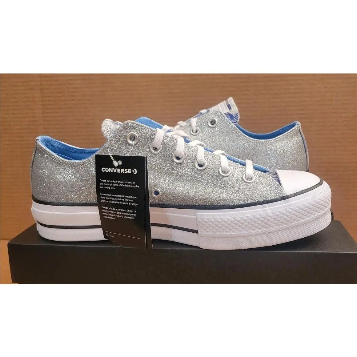 Converse shoes - Converse CTAS Lift OX - CTAS Lift - 571674C - Silver/University Blue/White (UPC: 194433170888) 5