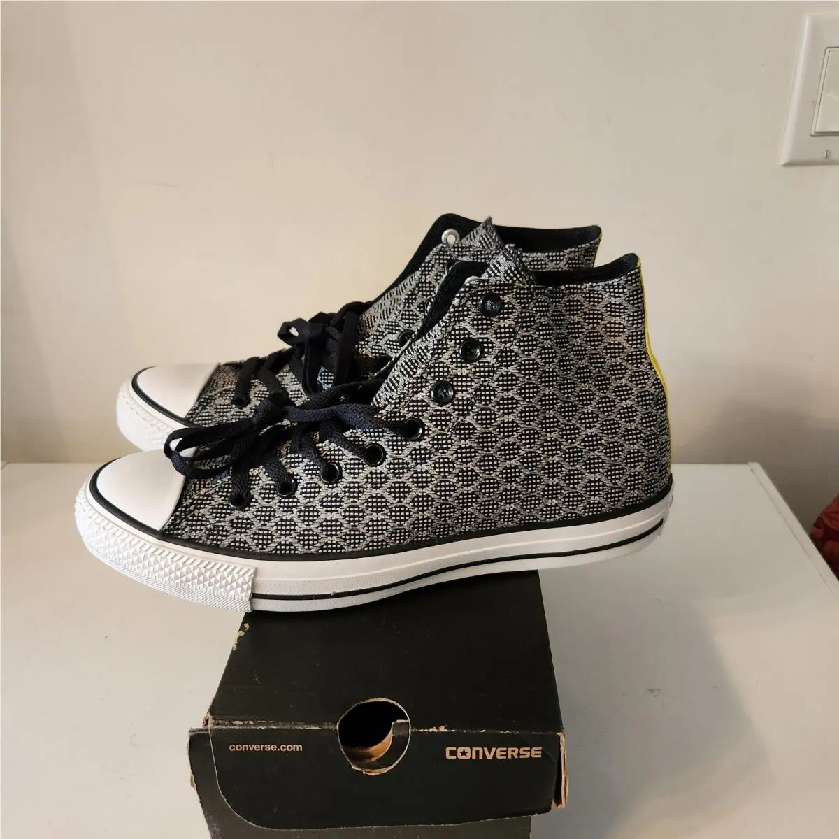 Converse shoes - Converse Chuck Taylor All Star Hi - 155436F - Black/White/Fresh Yellow 7
