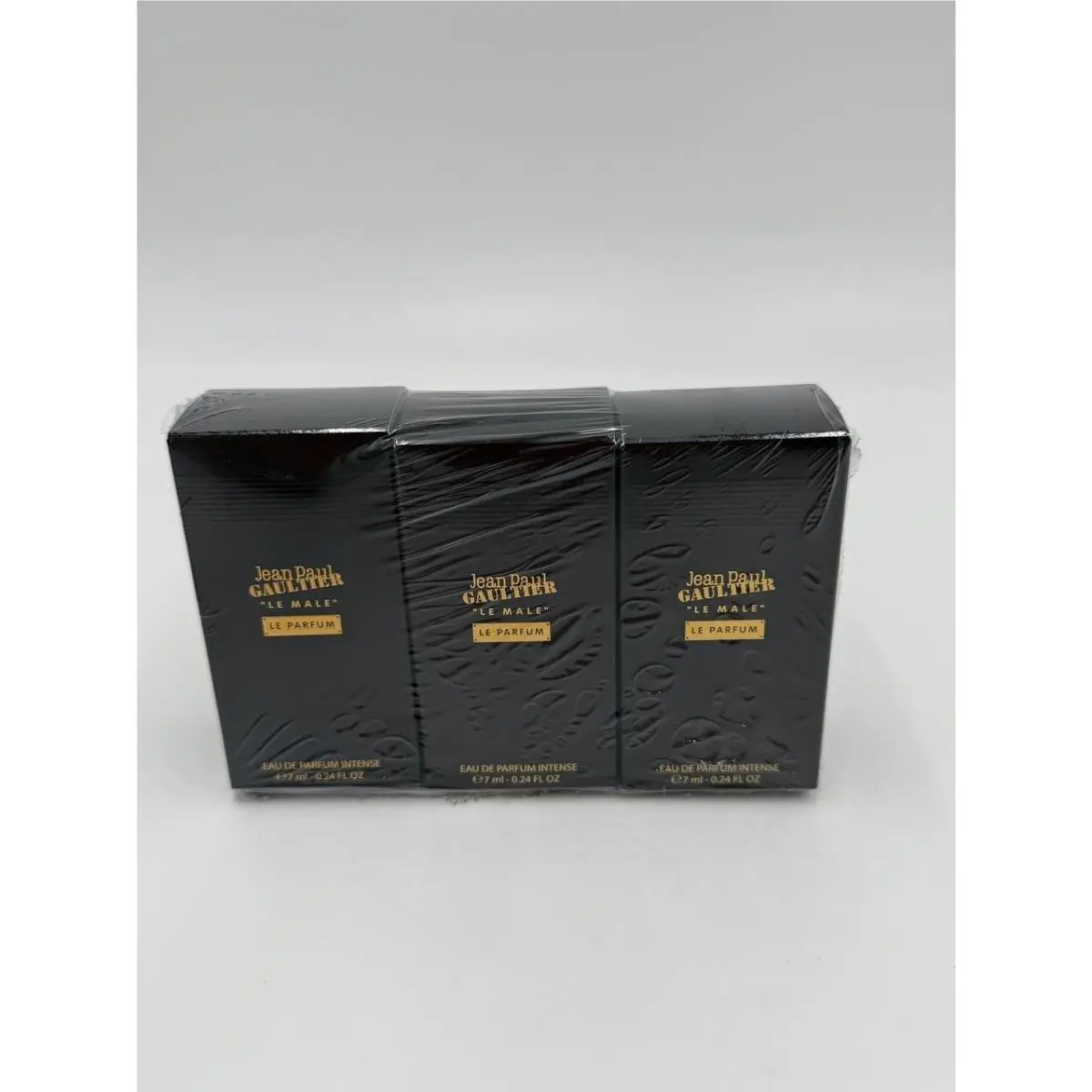 Pack of 3 Jpg Le Male Le Parfum Edp Intense Mini Bottles 7ml 0.24oz Men by Jean Paul Gaultier