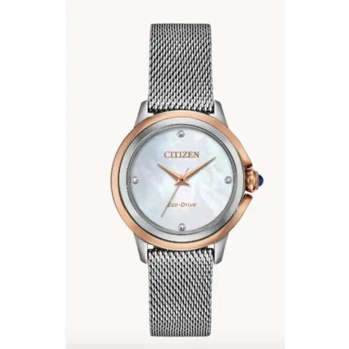 Citizen L Ceci Diamond Eco-drive White Dial 32mm Women`s Watch EM0796-59Y