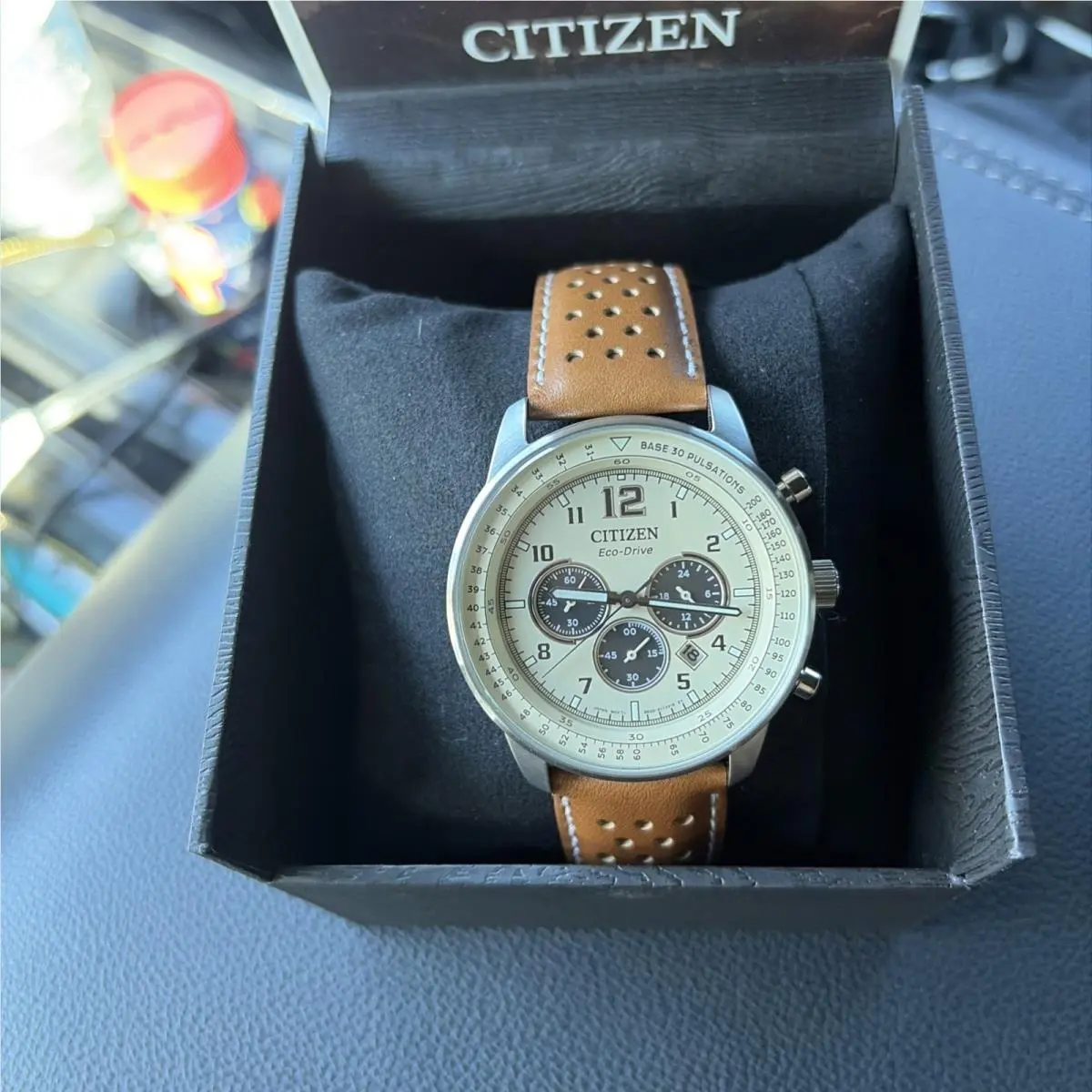 Men`s Chronograph Eco-drive Stainless Steel Watch CA4500-08X by Citizen