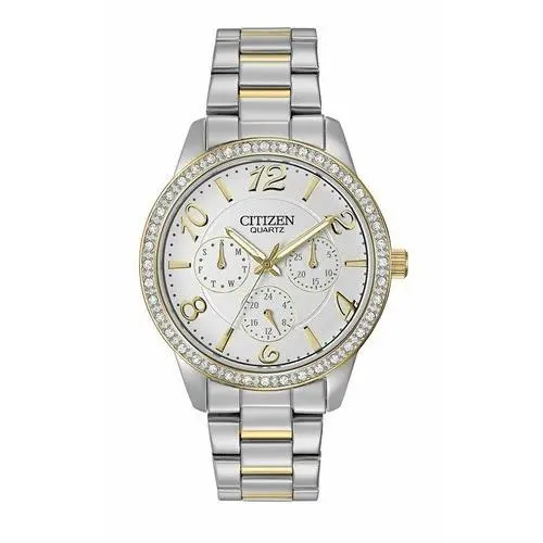 Crystal Women Watch Stainless Steel Two Tone Dial ED8124-53A by Citizen