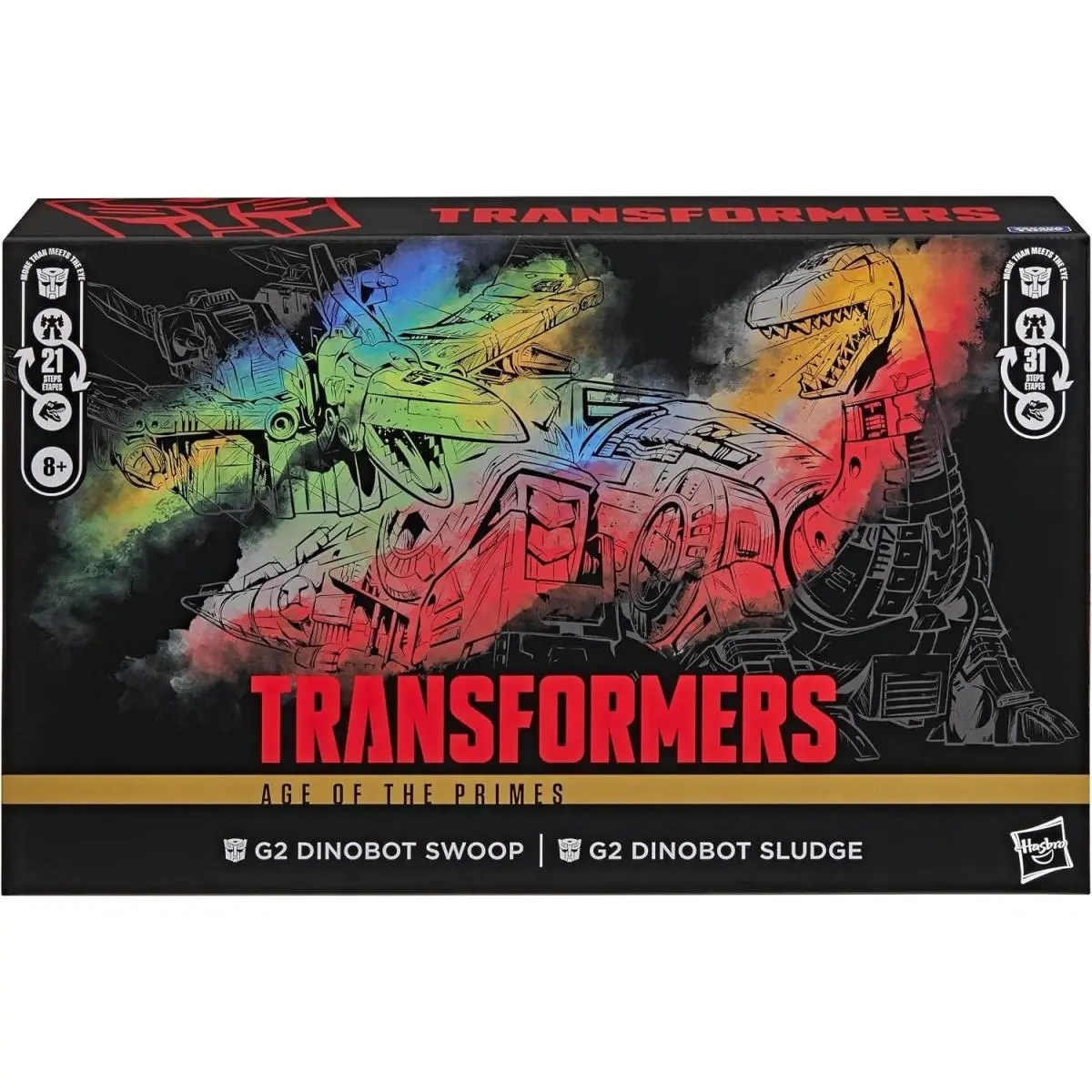 Transformers Age of The Primes 8 Inch Action Figure Leader Class 2-Pack