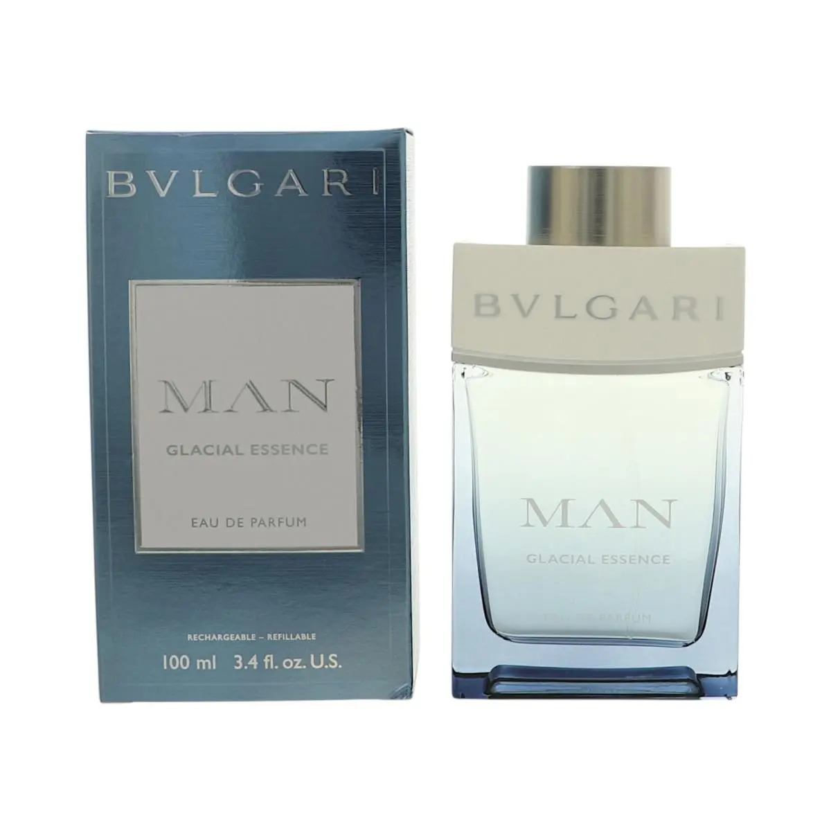 Bvlgari Man Glacial Essence by Bvlgari Box For Men 3.4 Oz Eau De Parfum Spray