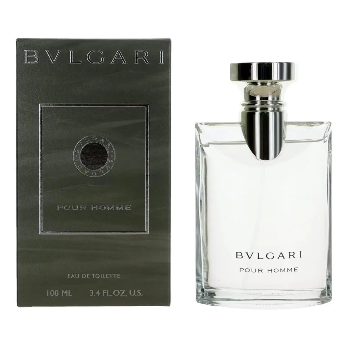 Pour Homme 3.4 oz Eau de Toilette Spray Men Cologne Fragrance Gift Set by Bvlgari