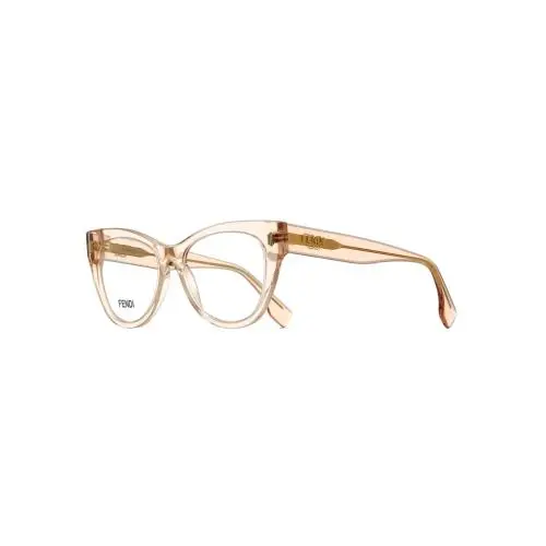 FE50086I 072 Shiny Shiny Light Pink / Gold Eyeglasses 53-17 by Fendi