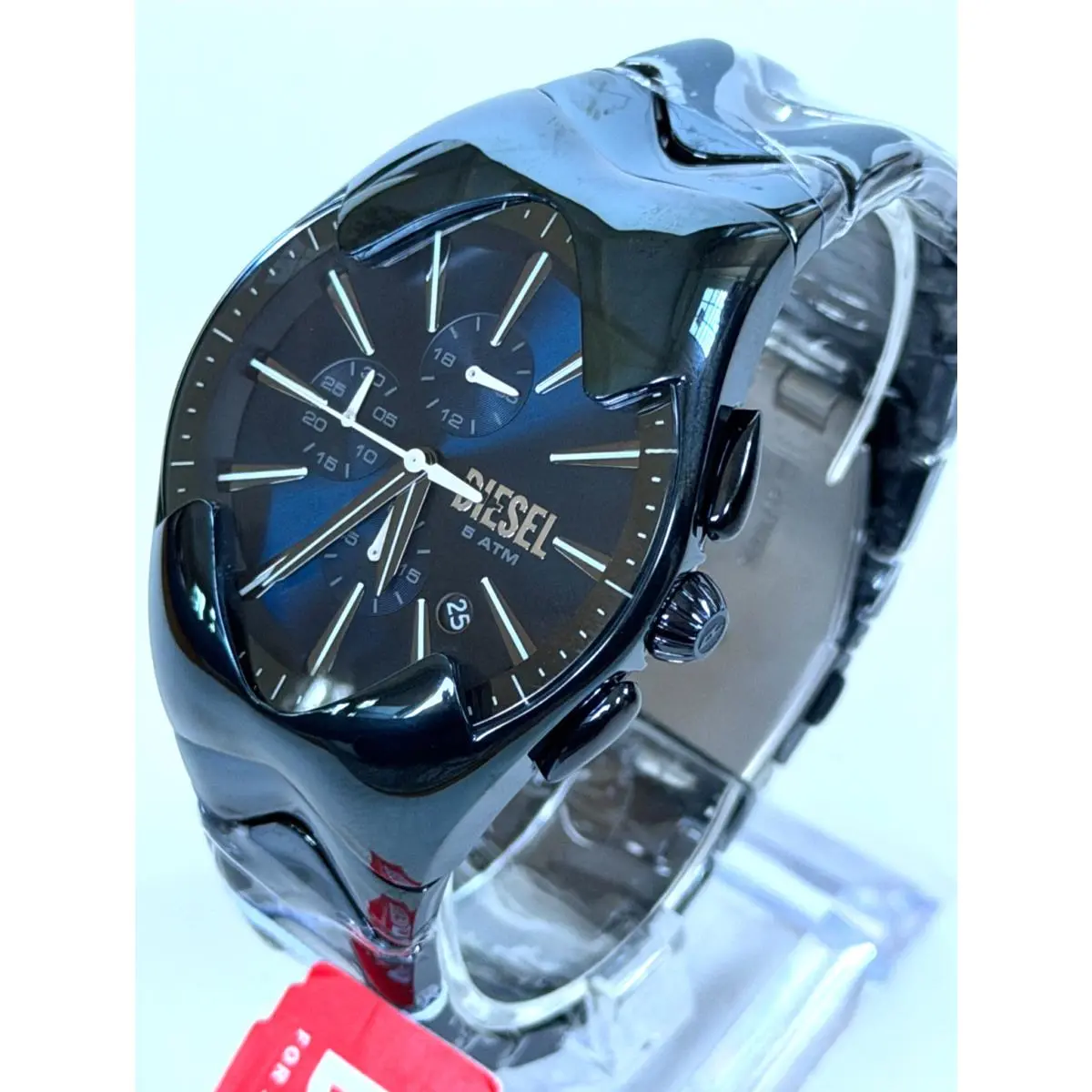 DZ4704 Mens Mercurial Blue Chronograph S/steel Watch 45mm Bnwt/box by Diesel