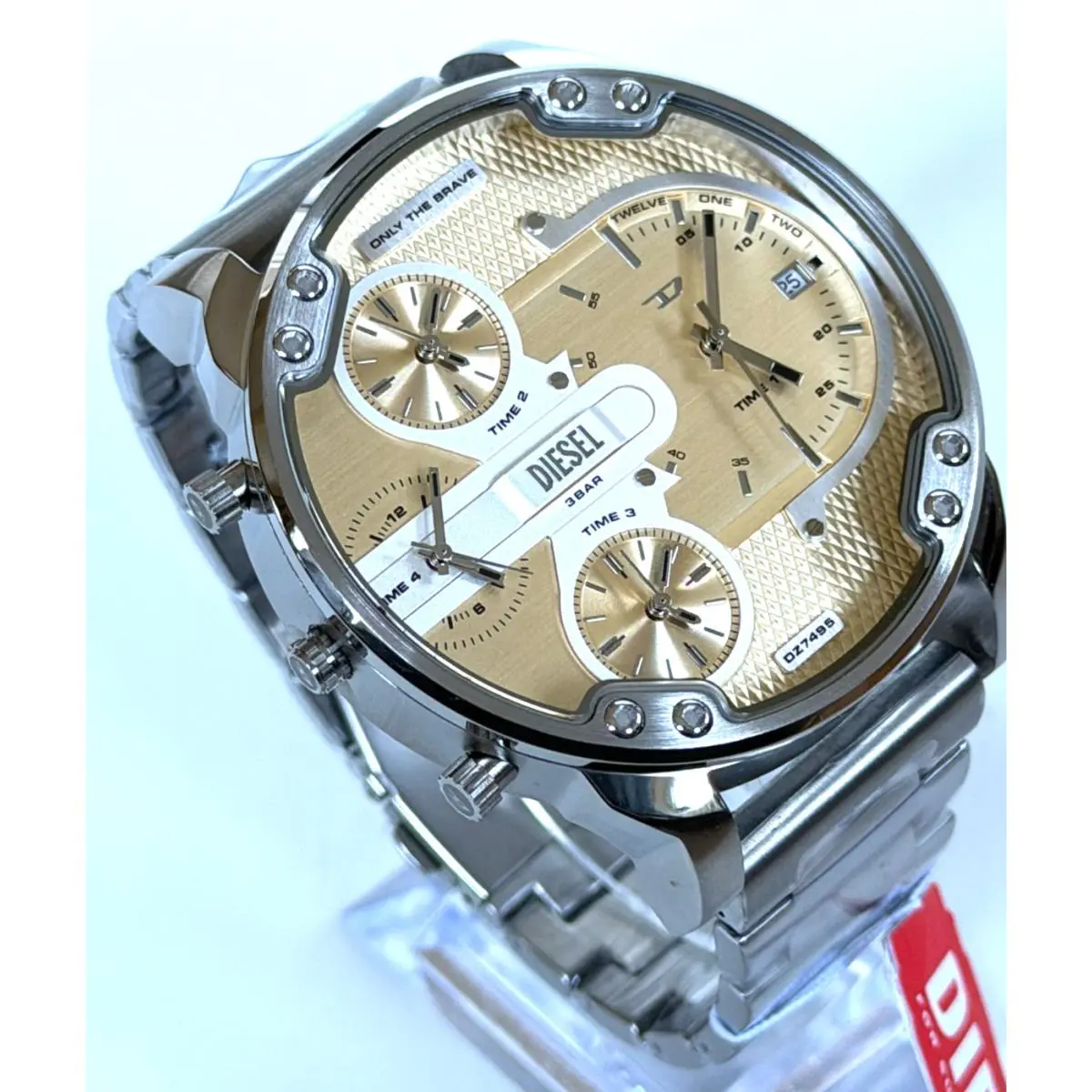 DZ7495 Mens Mr. Daddy Slim Multifunction S/steel Bracelet Watch by Diesel