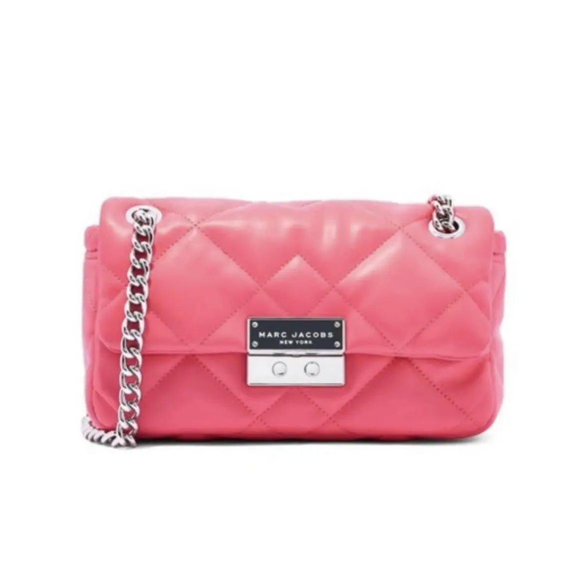 Quilted Moto Shoulder Bag in Pink Lemonade by Marc Jacobs