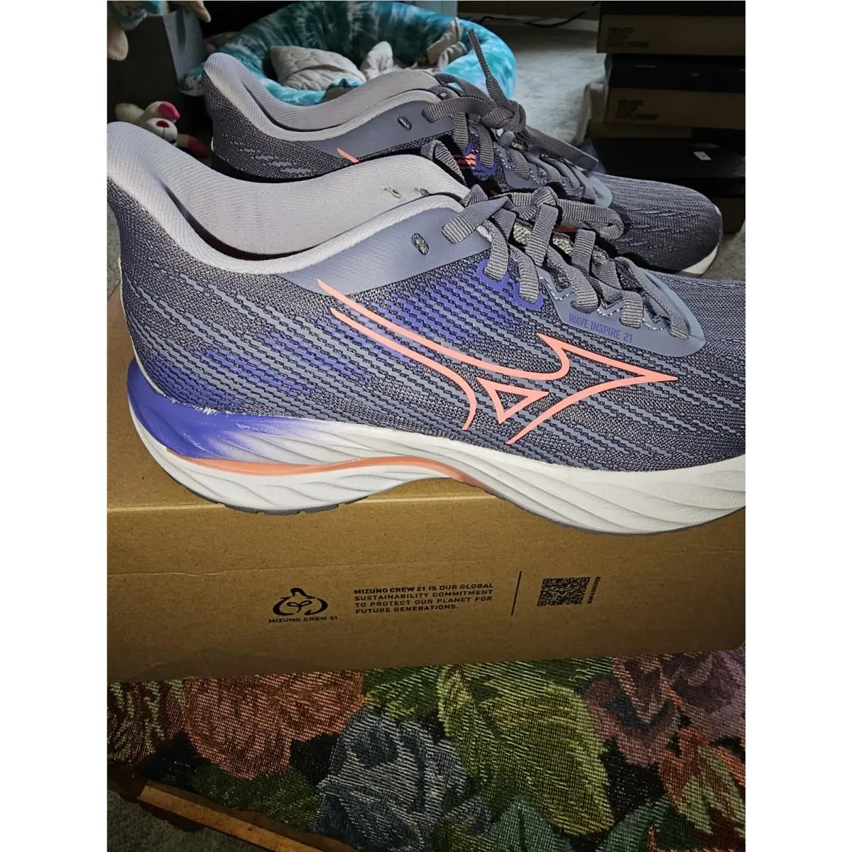 Mizuno shoes - MIZUNO WAVE INSPIRE 21 - WAVE INSPIRE - J1GD254471 - Gray (UPC: 889961753770) 3