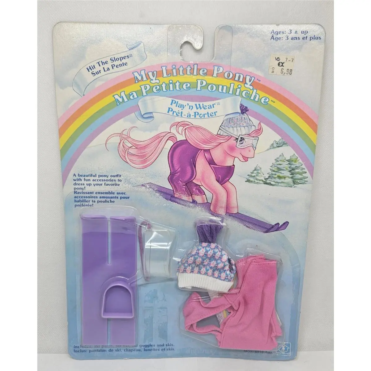 1986 My Little Pony™ Canada/ Hasbro - Moc Play n Wear: Hit The Slopes