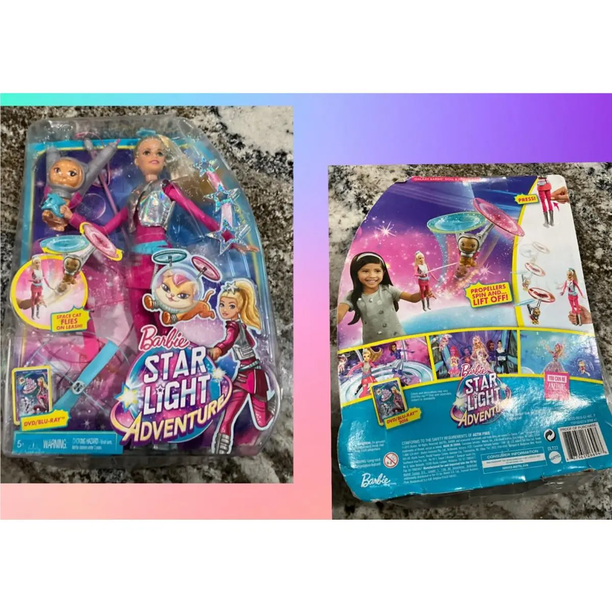 Barbie Star Light Adventure Galaxy Barbie Doll DLT22 Electronic Flying Cat