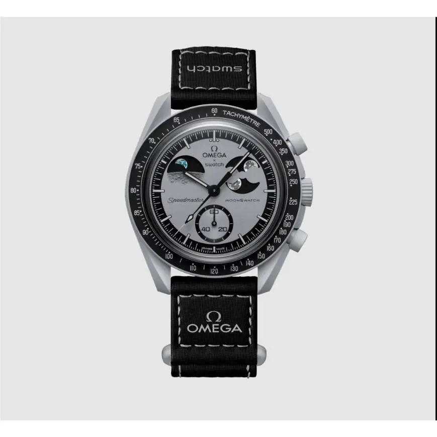 Omega Swatch SO33M700 Moon Swatch Mission to Earth Phase Quartz Men`s Watch