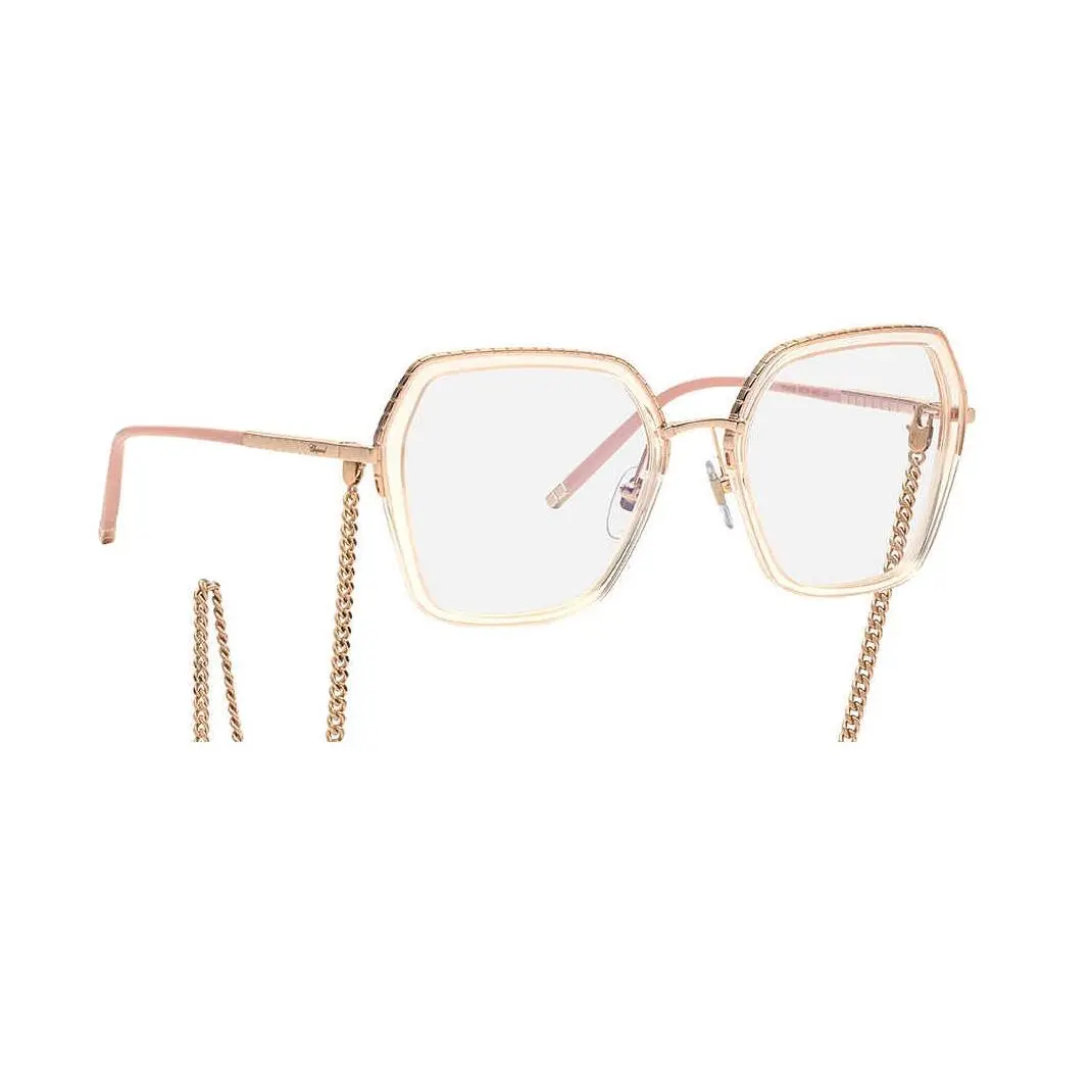 VCHG28 08FC Copper Gold Womens Geometric Eyeglasses 53-18-135 by Chopard