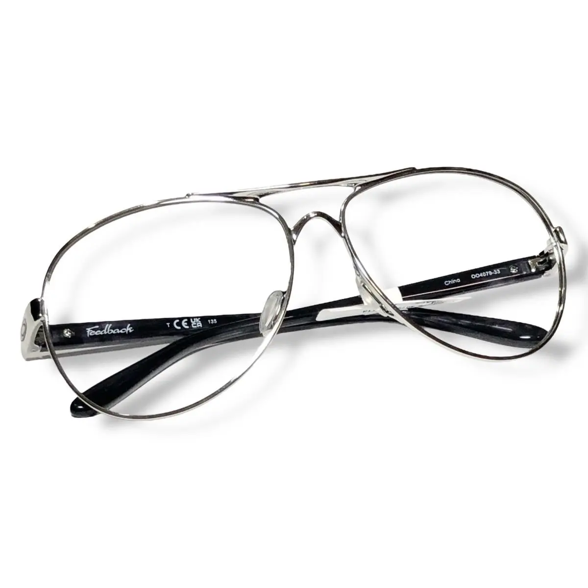 Feedback OO4079 3359 Sunglasses Polished Silver Frame Only by Oakley