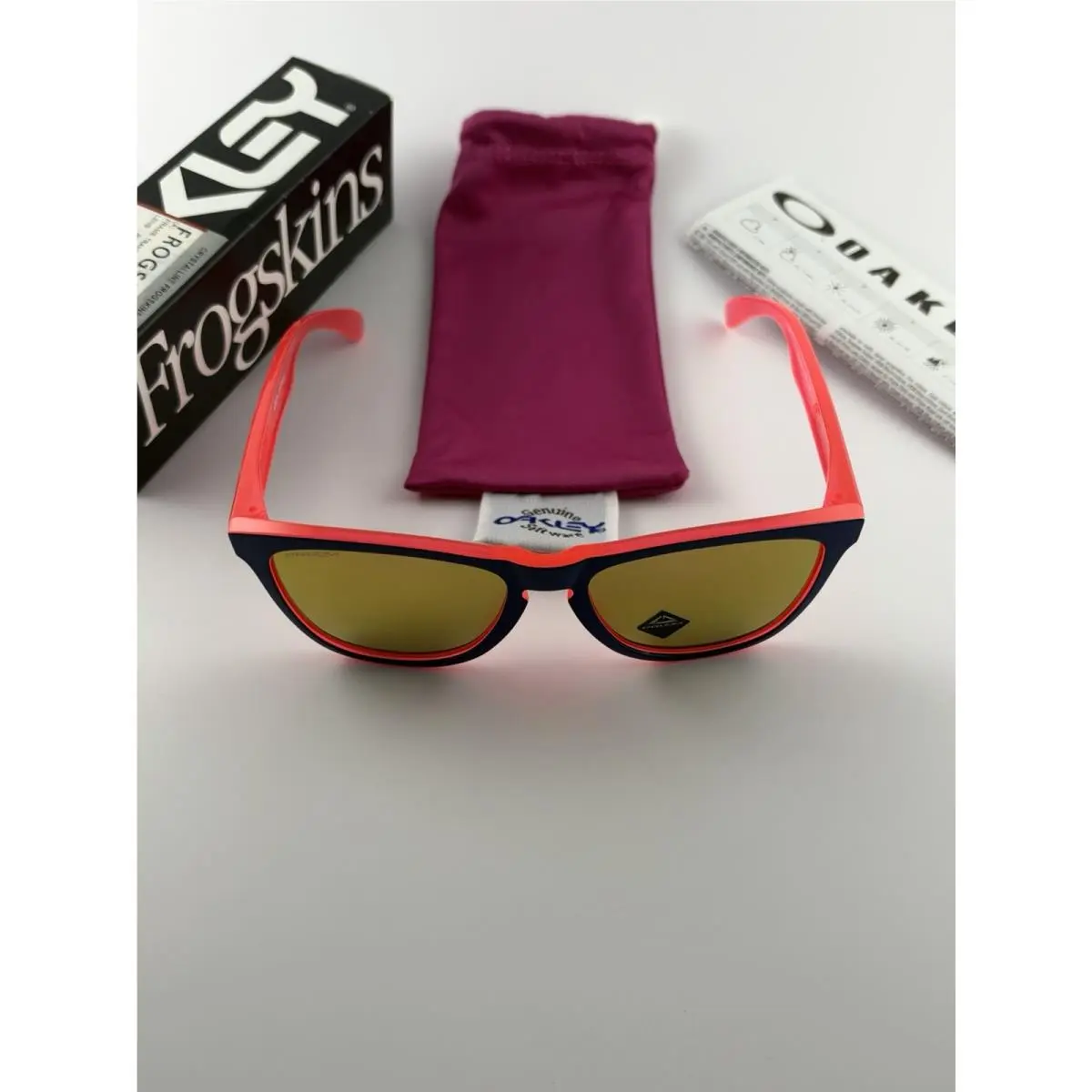 Frogskins Translucent Neon Pink Prizm Rose Gold OO9245-8354 Asian Fit by Oakley